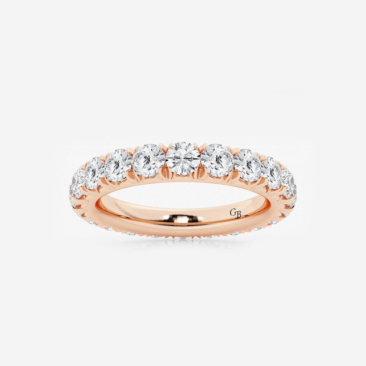 2 ctw Round Lab Grown Diamond Eternity Band - 3.3mm Width