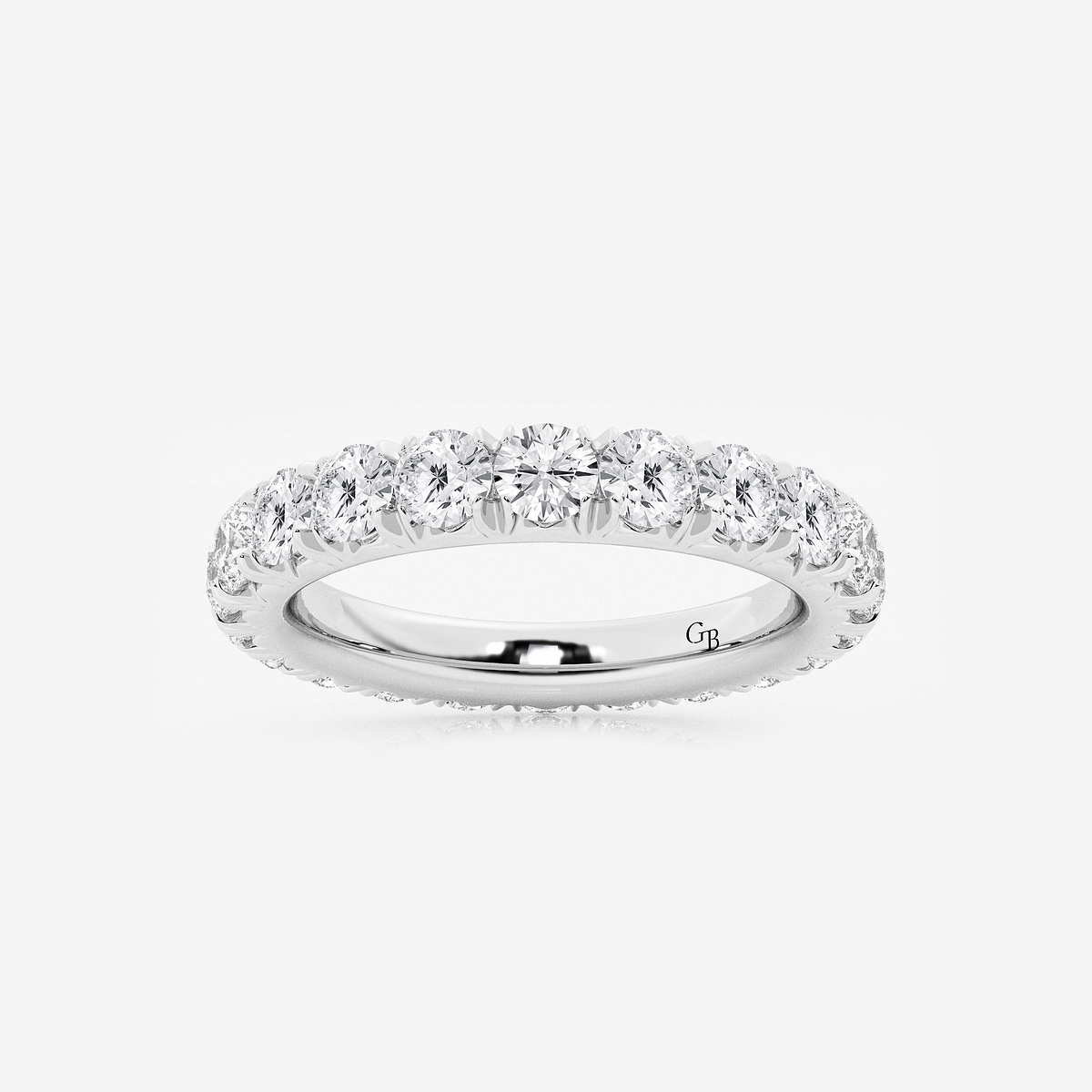 2 ctw Round Lab Grown Diamond Eternity Band - 3.2mm Width