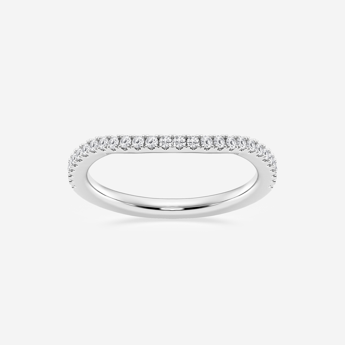 1/5 ctw Round Lab Grown Diamond Contour Wedding Band