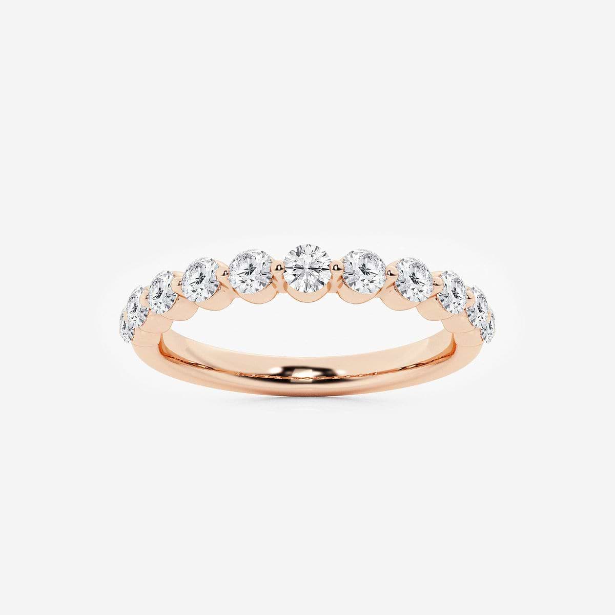 1/2 ctw Round Lab Grown Diamond Floating Wedding Band