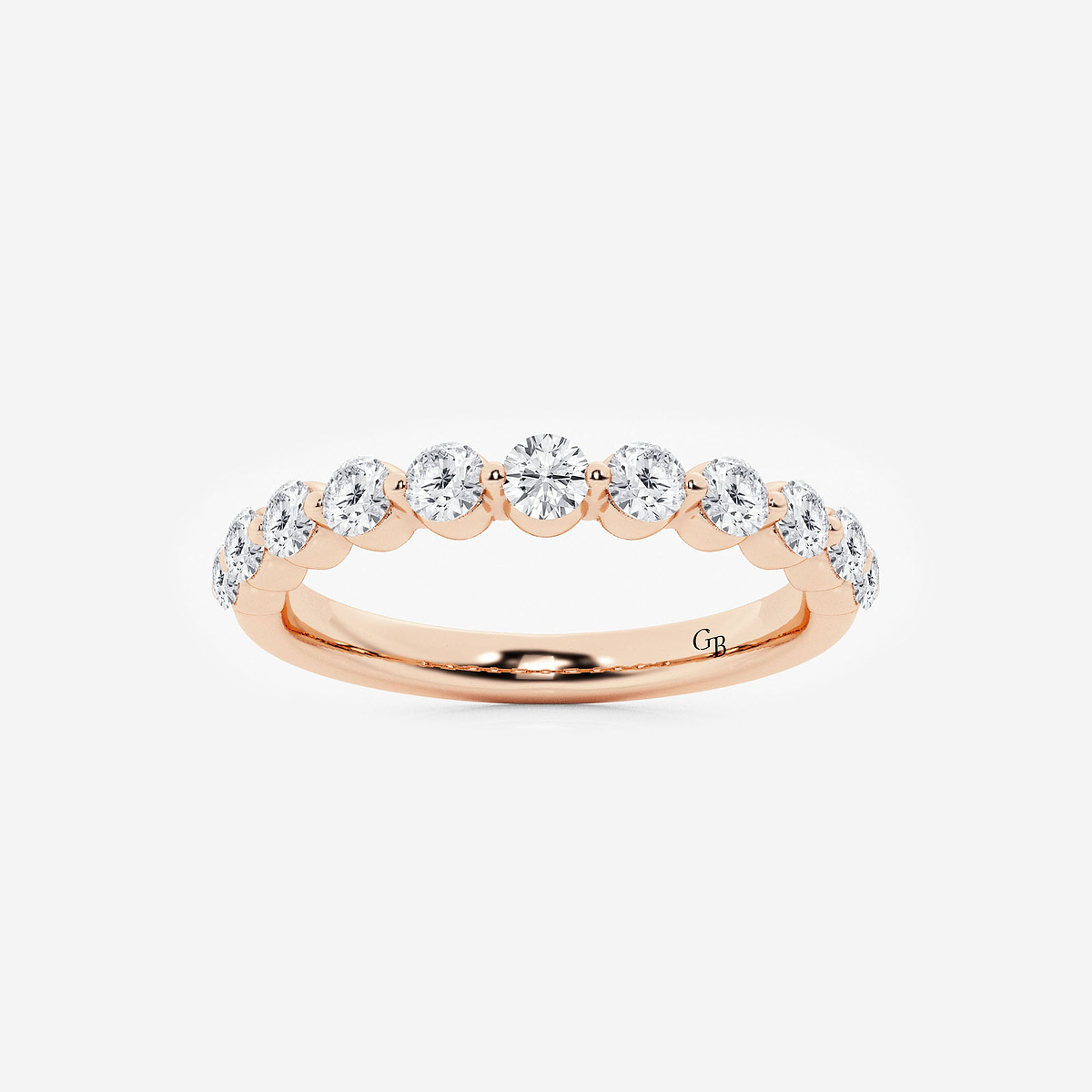 1/2 ctw Round Lab Grown Diamond Floating Wedding Band