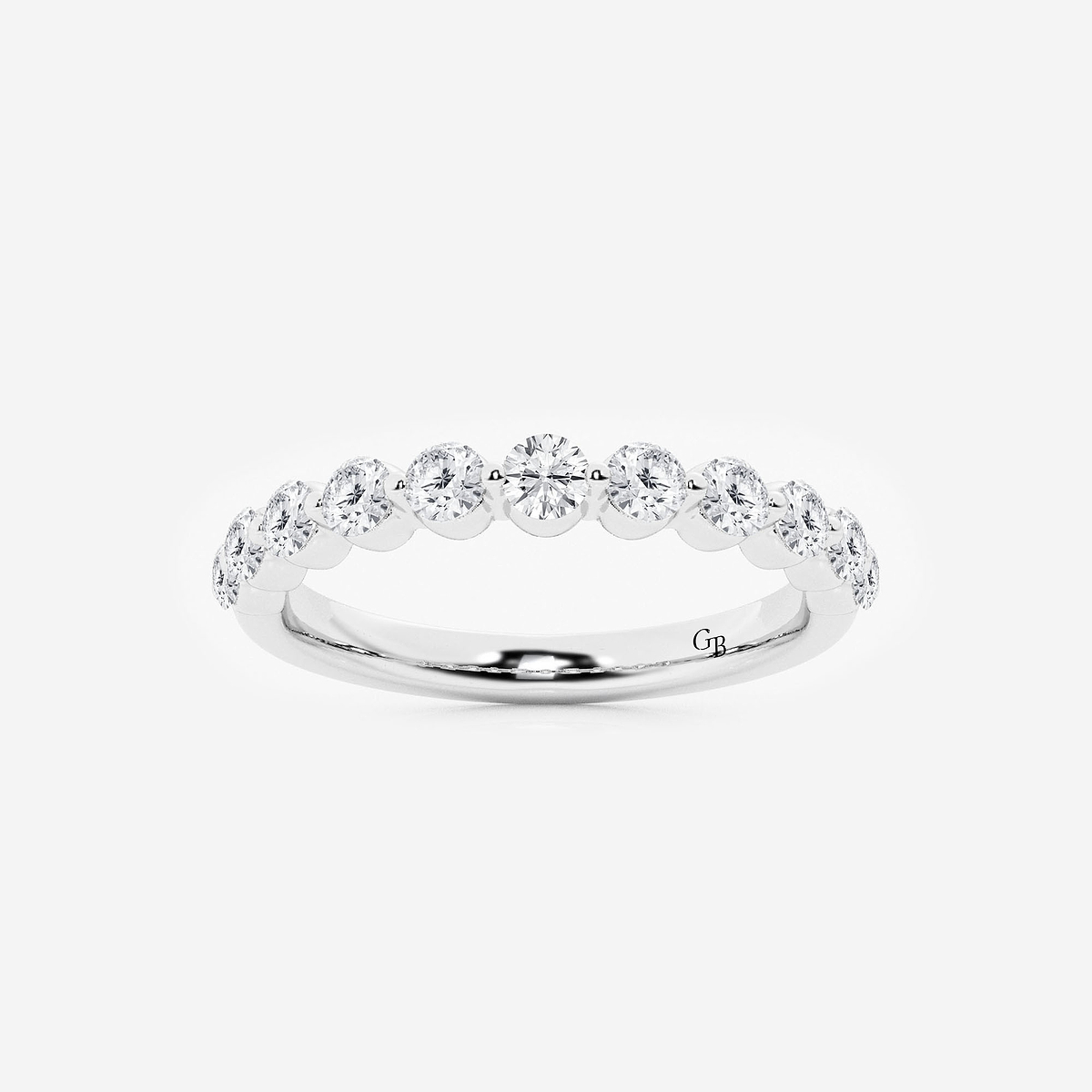 1/2 ctw Round Lab Grown Diamond Floating Wedding Band