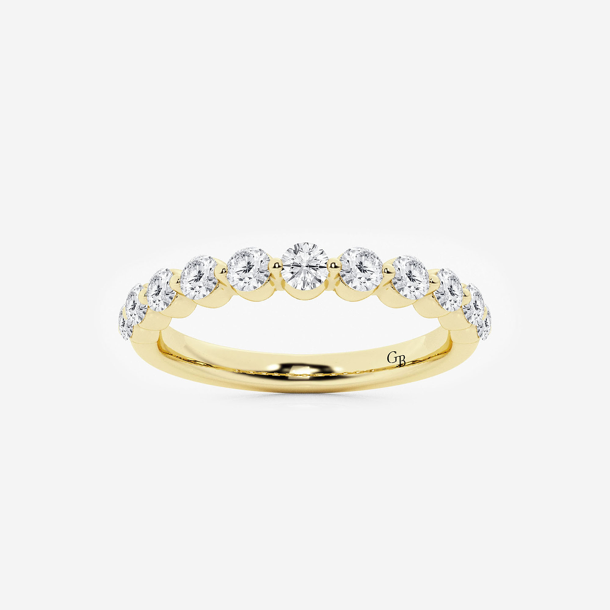 1/2 ctw Round Lab Grown Diamond Floating Wedding Band