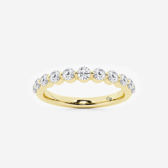1/2 ctw Round Lab Grown Diamond Floating Wedding Band