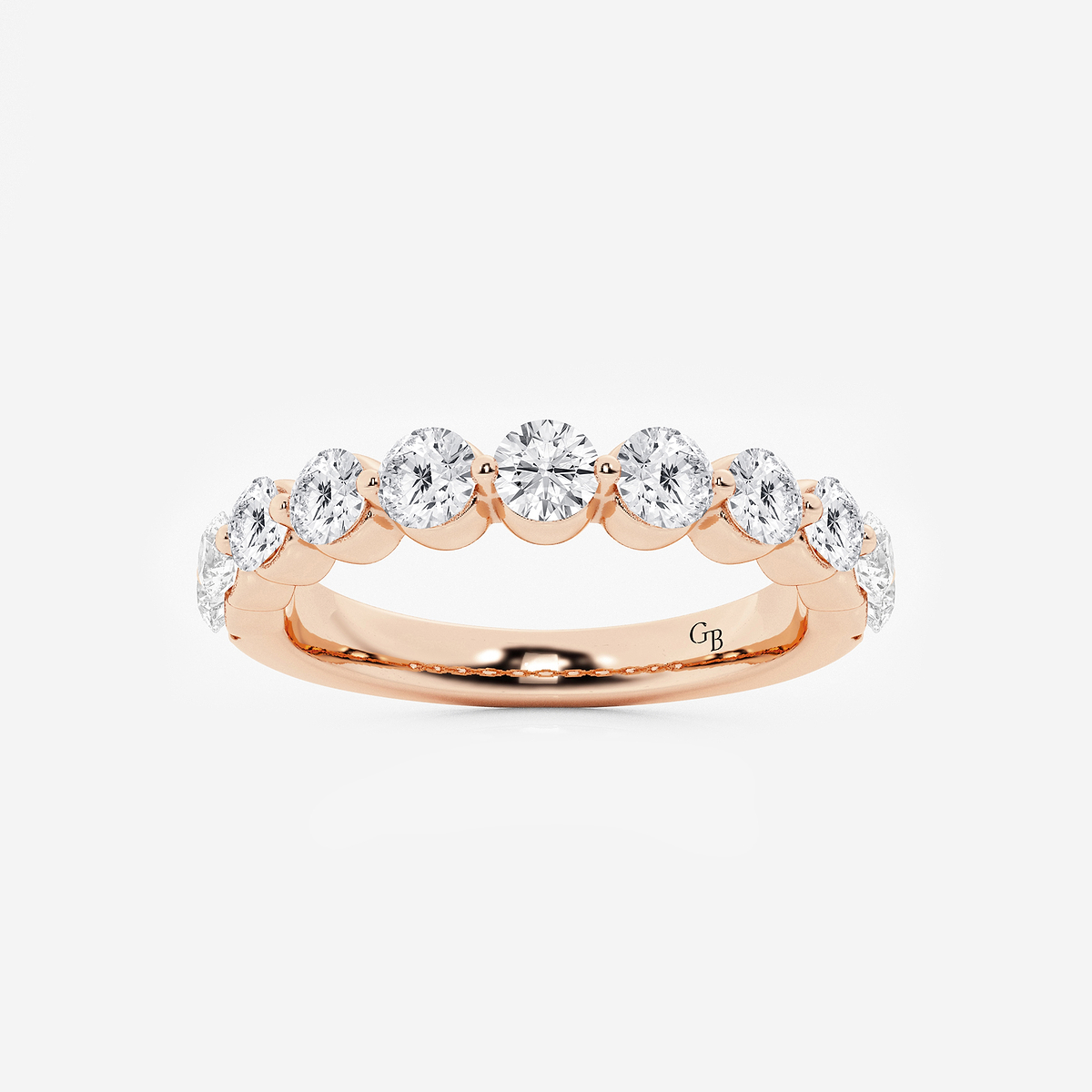1 ctw Round Lab Grown Diamond Floating Wedding Band