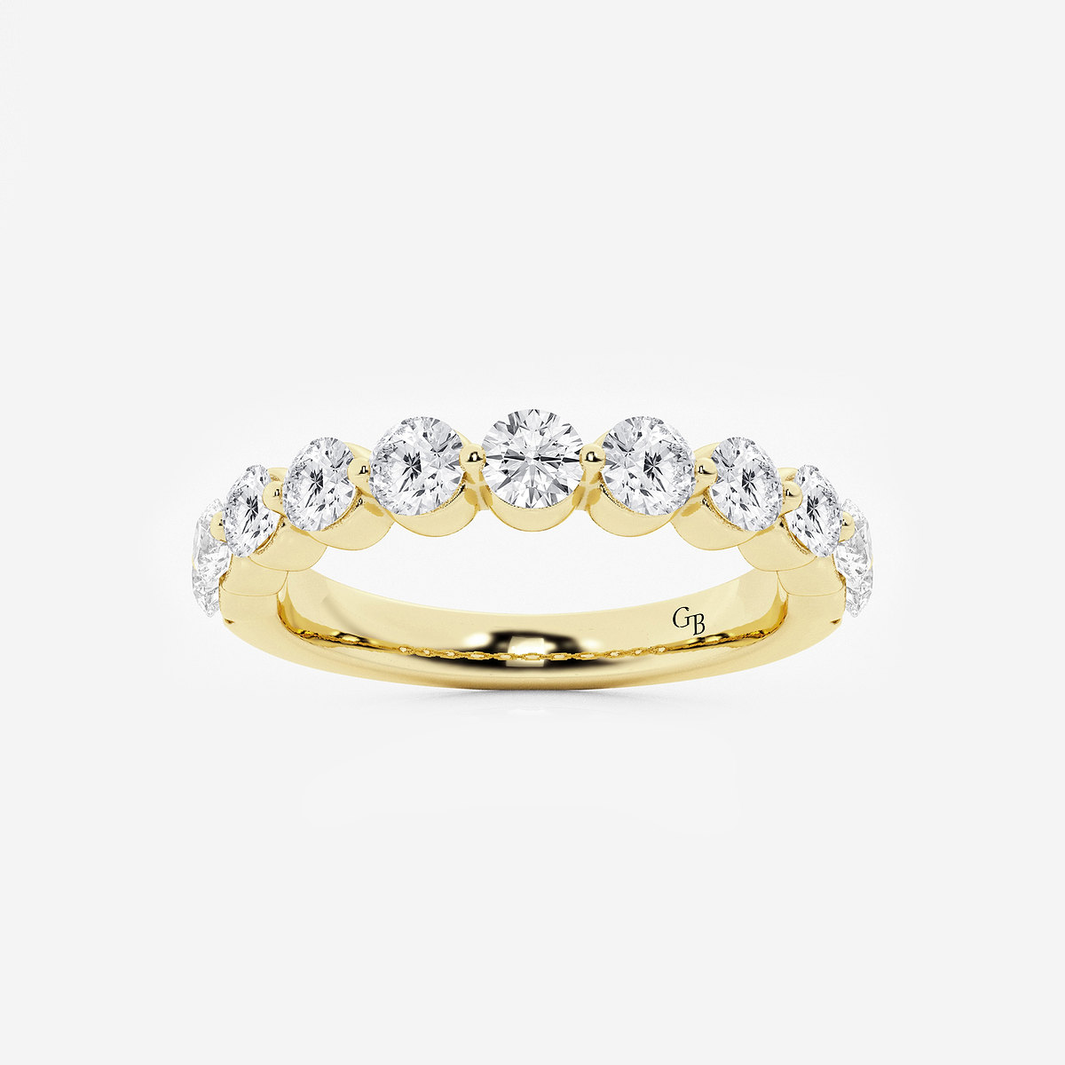 1 ctw Round Lab Grown Diamond Floating Wedding Band