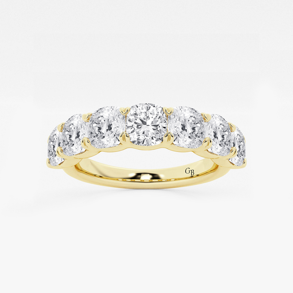 2 7/8 ctw Cushion Lab Grown Diamond Seven-Stone Anniversary Band