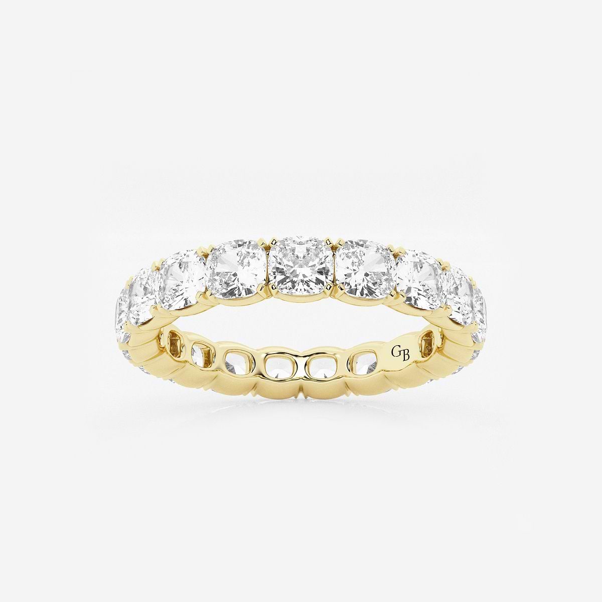 4 ctw Cushion Lab Grown Diamond Eternity Band - 3.7mm Width