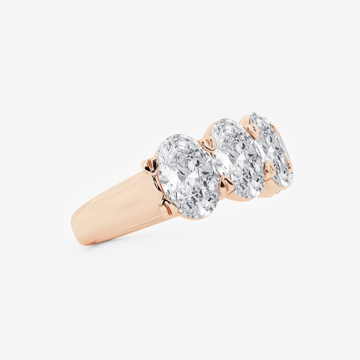 Additional Image 1 for  4 ctw Oval Lab Grown Diamond Five-Stone Anniversary Band