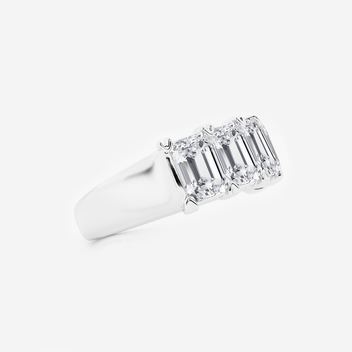 Additional Image 1 for  4 ctw Emerald Lab Grown Diamond Five-Stone Anniversary Band