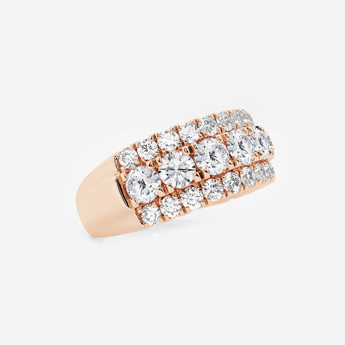 Additional Image 1 for  2 1/5 ctw Round Lab Grown Diamond Triple Row Band