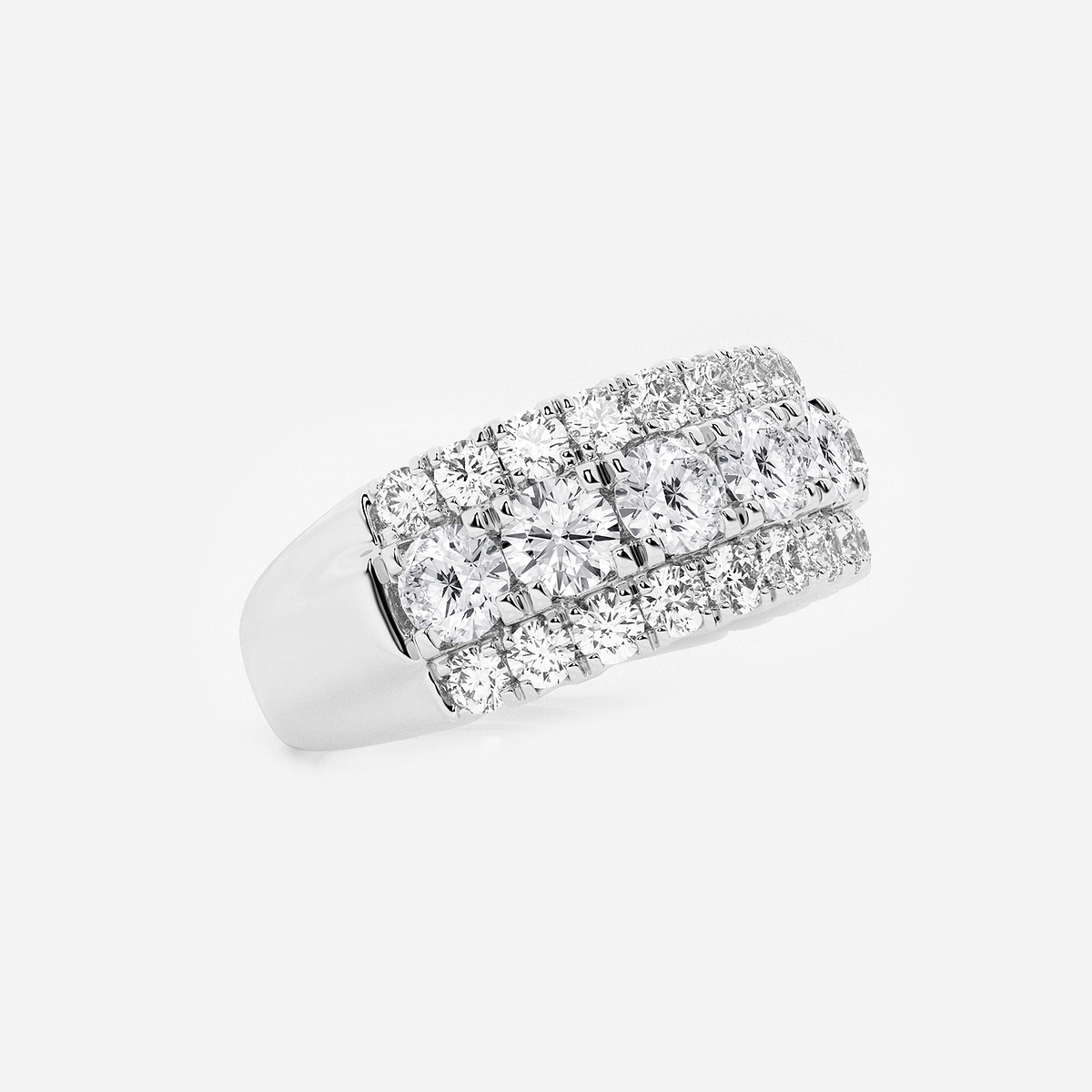 Additional Image 1 for  2 1/5 ctw Round Lab Grown Diamond Triple Row Band