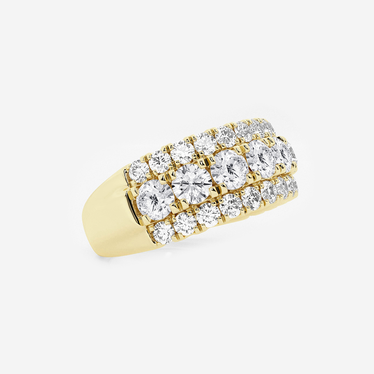 Additional Image 1 for  2 1/5 ctw Round Lab Grown Diamond Triple Row Band