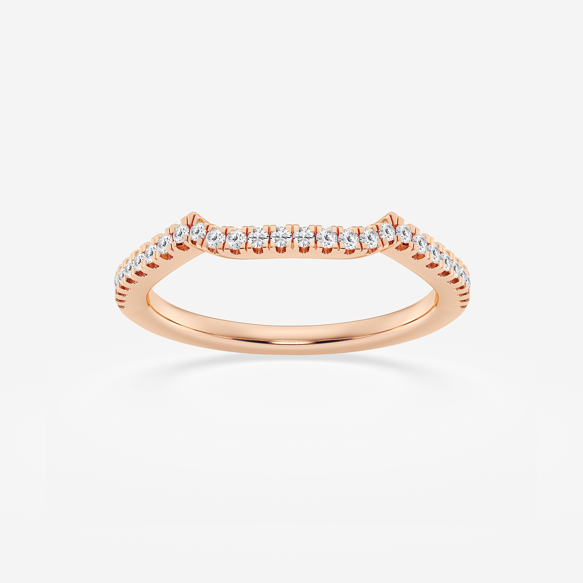 1/6 ctw Round Lab Grown Diamond Contour Wedding Band