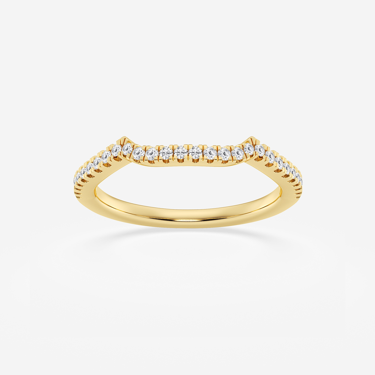 1/6 ctw Round Lab Grown Diamond Contour Wedding Band