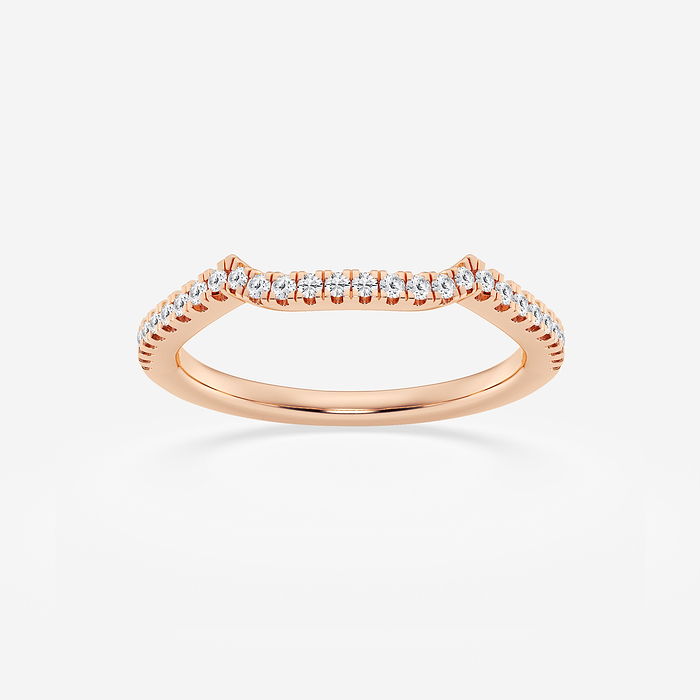 1/6 ctw Round Lab Grown Diamond Contour Wedding Band