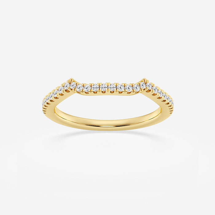 1/6 ctw Round Lab Grown Diamond Contour Wedding Band