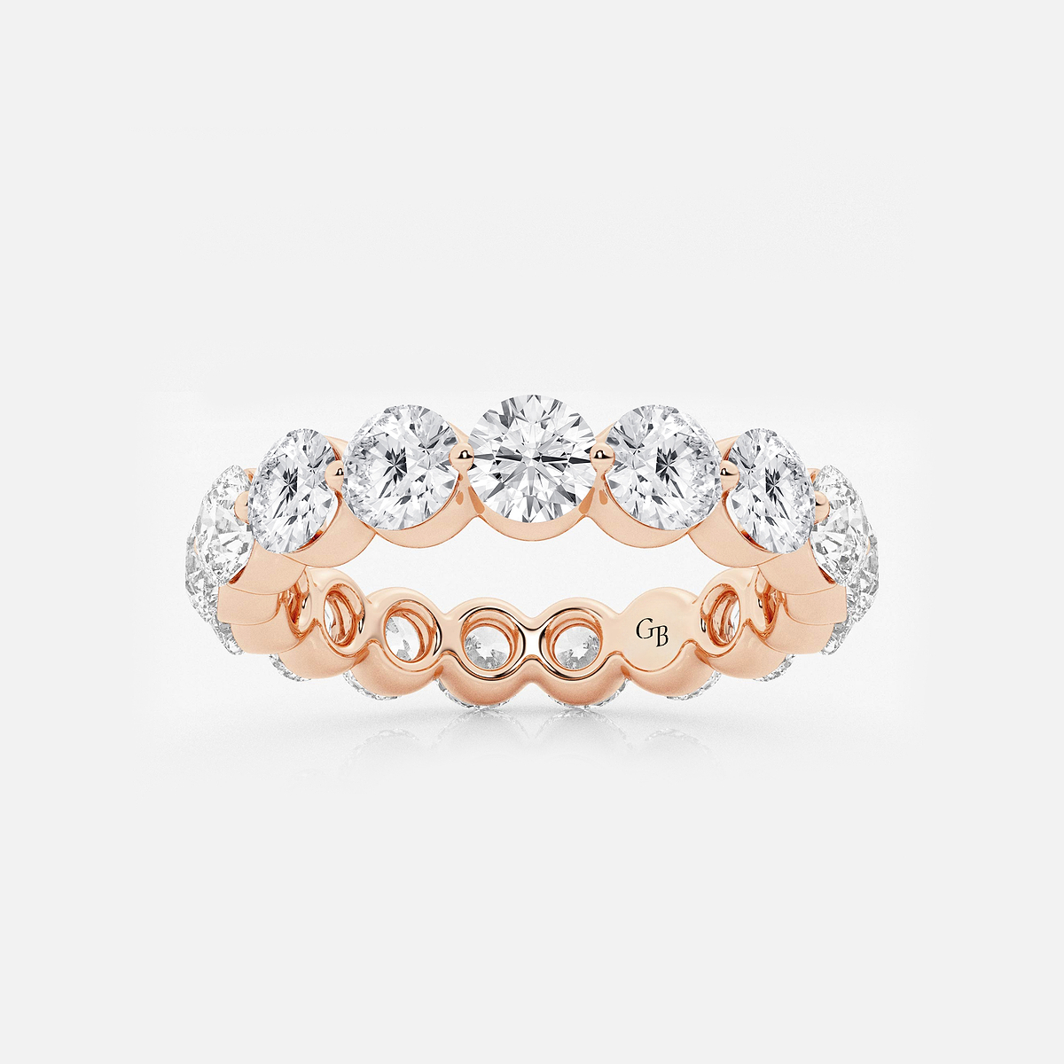 3 ctw Floating Round Lab Grown Diamond Eternity Band - 3.9mm Width