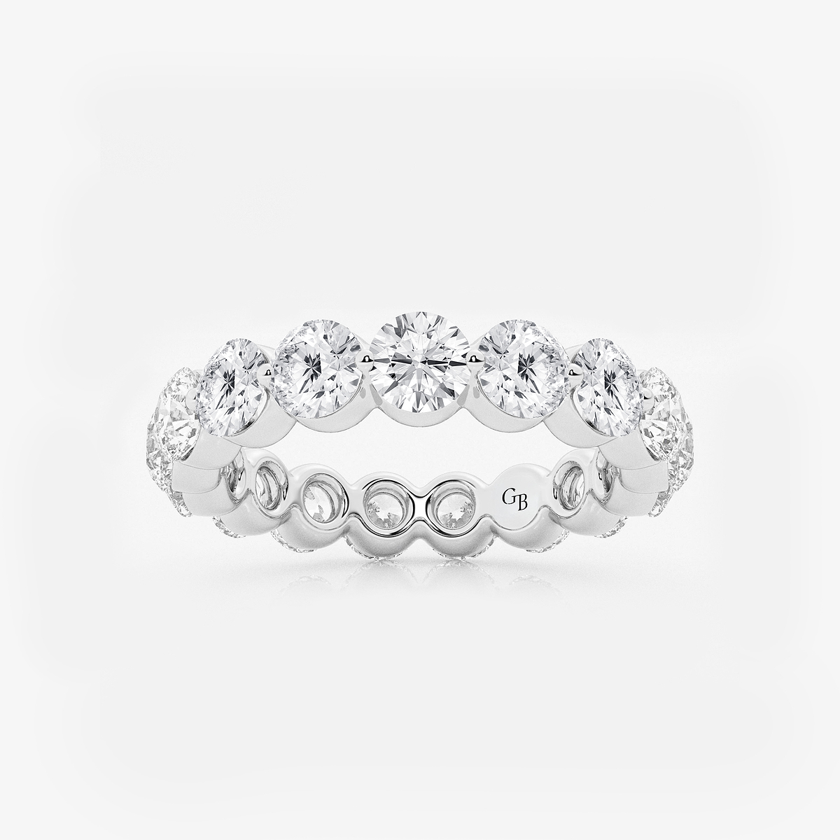 3 ctw Floating Round Lab Grown Diamond Eternity Band - 3.9mm Width