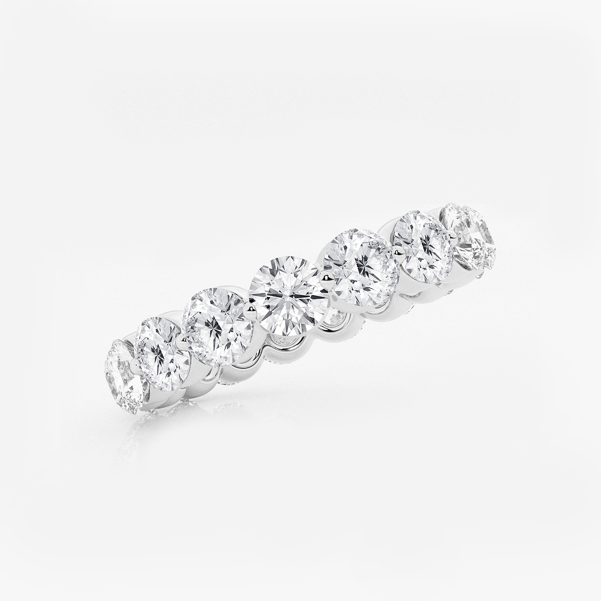 Additional Image 1 for  3 ctw Floating Round Lab Grown Diamond Eternity Band - 3.9mm Width