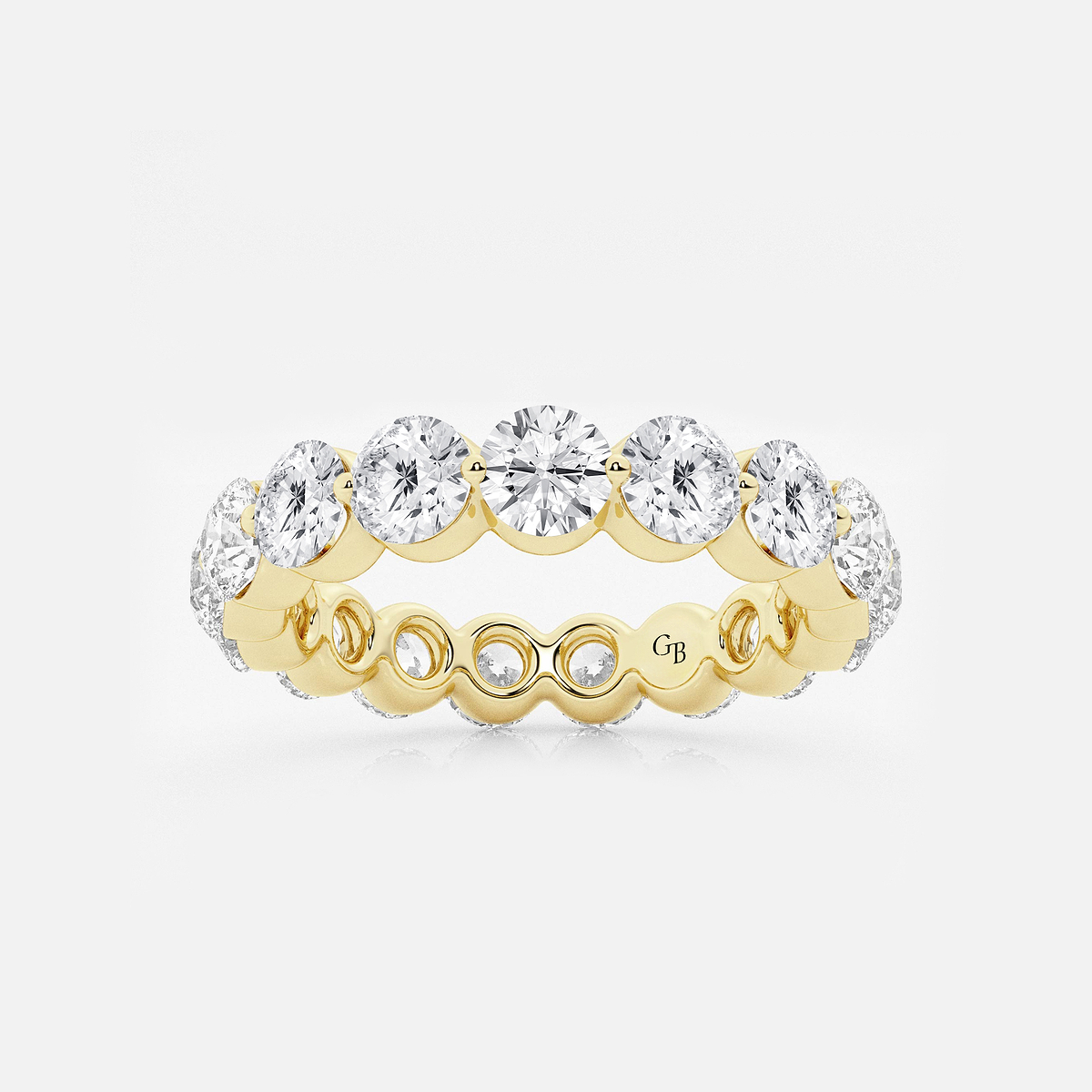 3 ctw Floating Round Lab Grown Diamond Eternity Band - 3.7mm Width