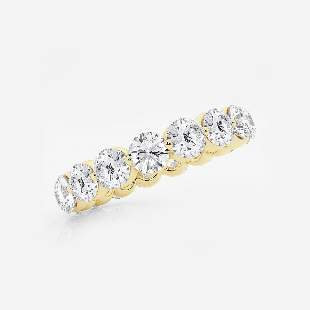 Additional Image 1 for  3 ctw Floating Round Lab Grown Diamond Eternity Band - 3.7mm Width