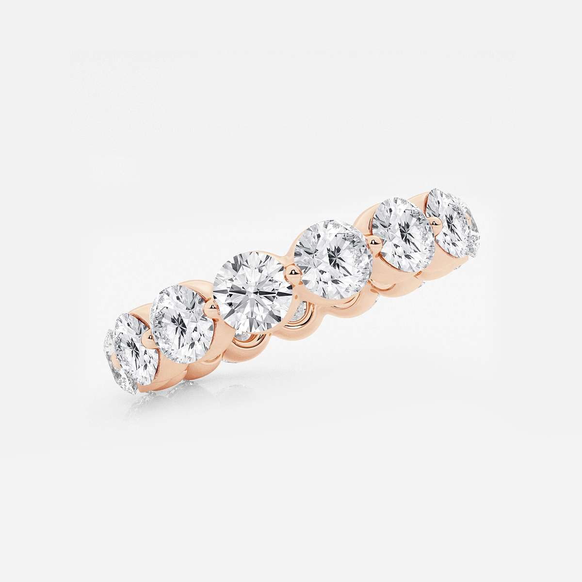 Additional Image 1 for  4 ctw Floating Round Lab Grown Diamond Eternity Band - 4.1mm Width