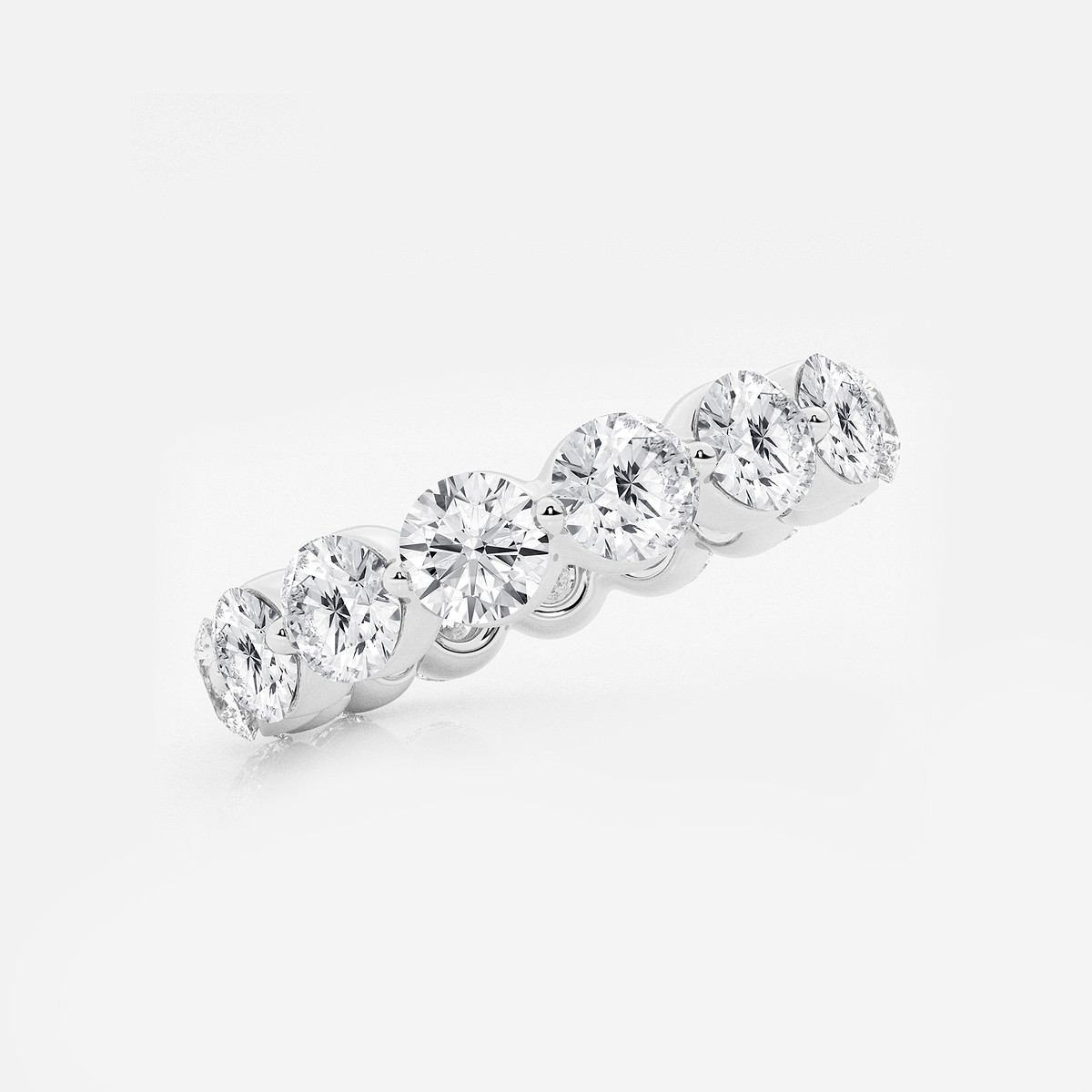 Additional Image 1 for  4 ctw Floating Round Lab Grown Diamond Eternity Band - 4.2mm Width