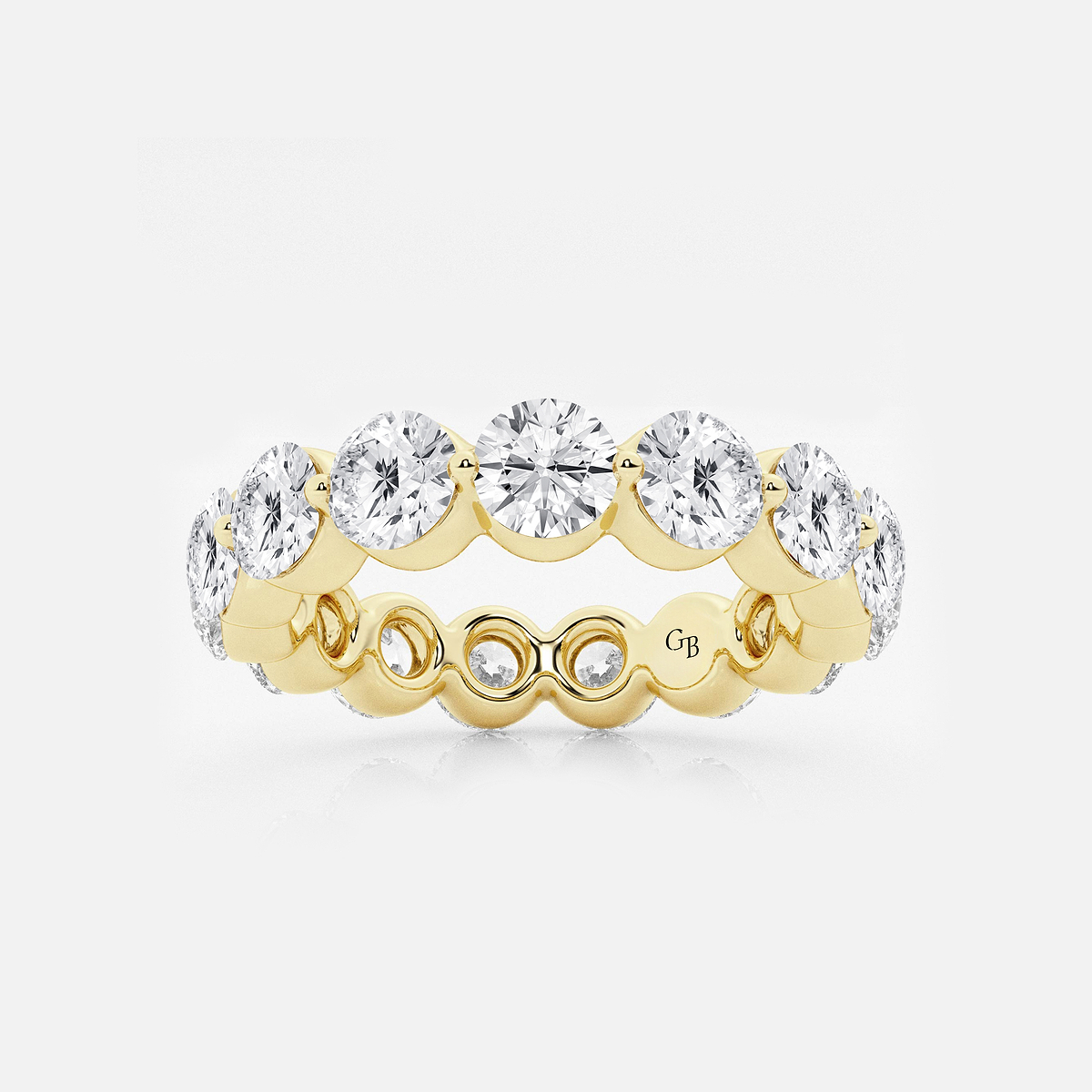 4 ctw Floating Round Lab Grown Diamond Eternity Band - 4.1mm Width