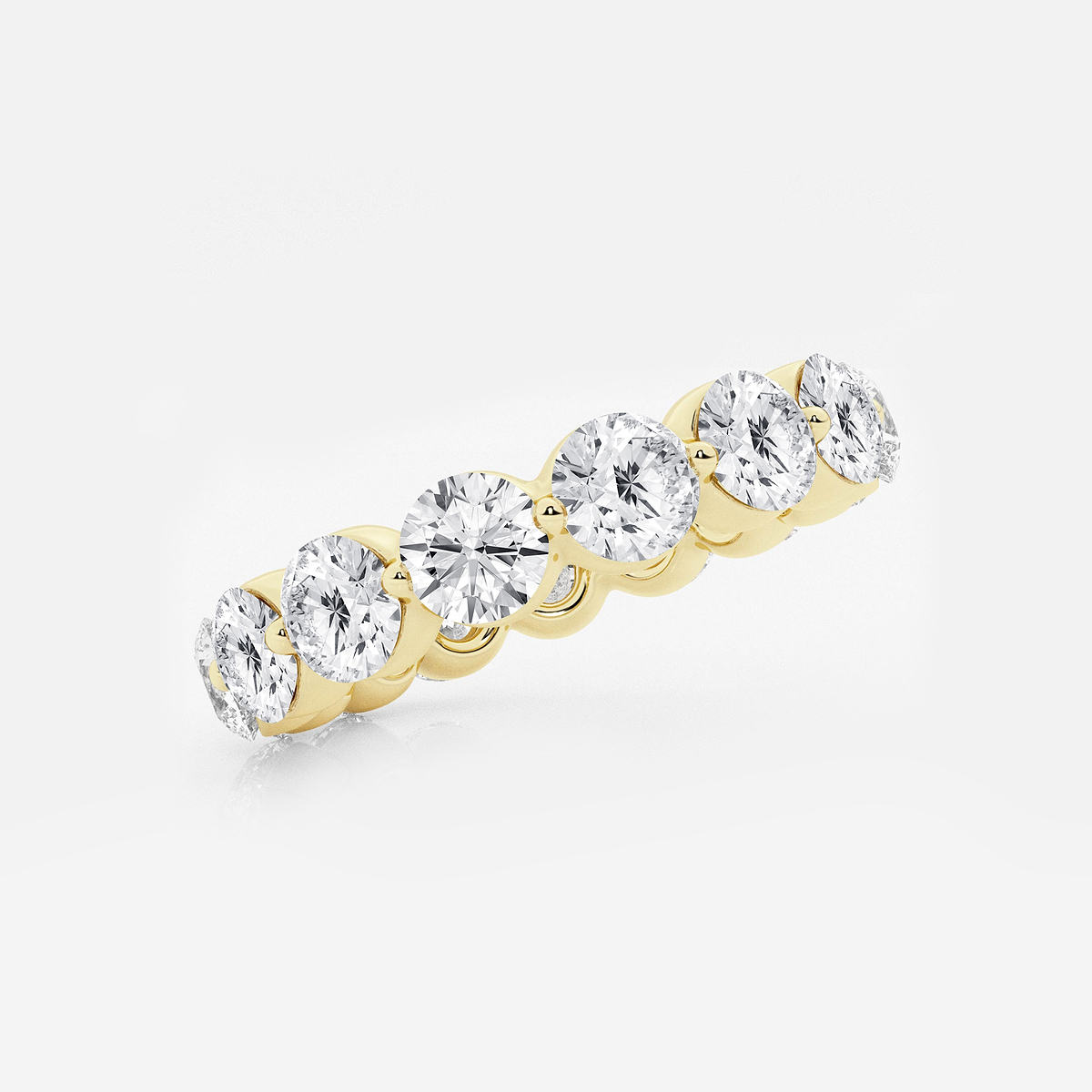 Additional Image 1 for  4 ctw Floating Round Lab Grown Diamond Eternity Band - 4.2mm Width