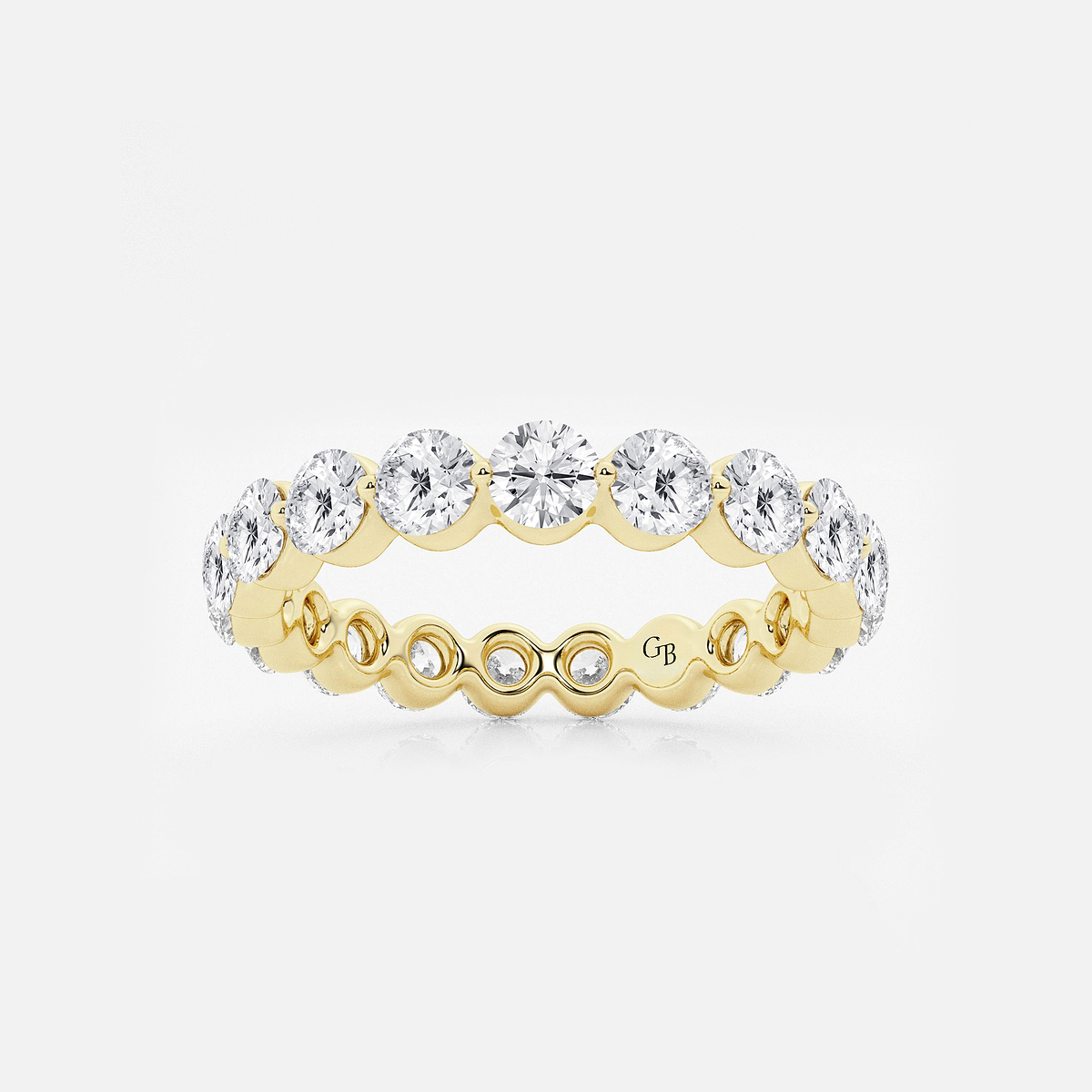 2 ctw Floating Round Lab Grown Diamond Eternity Band - 3mm Width