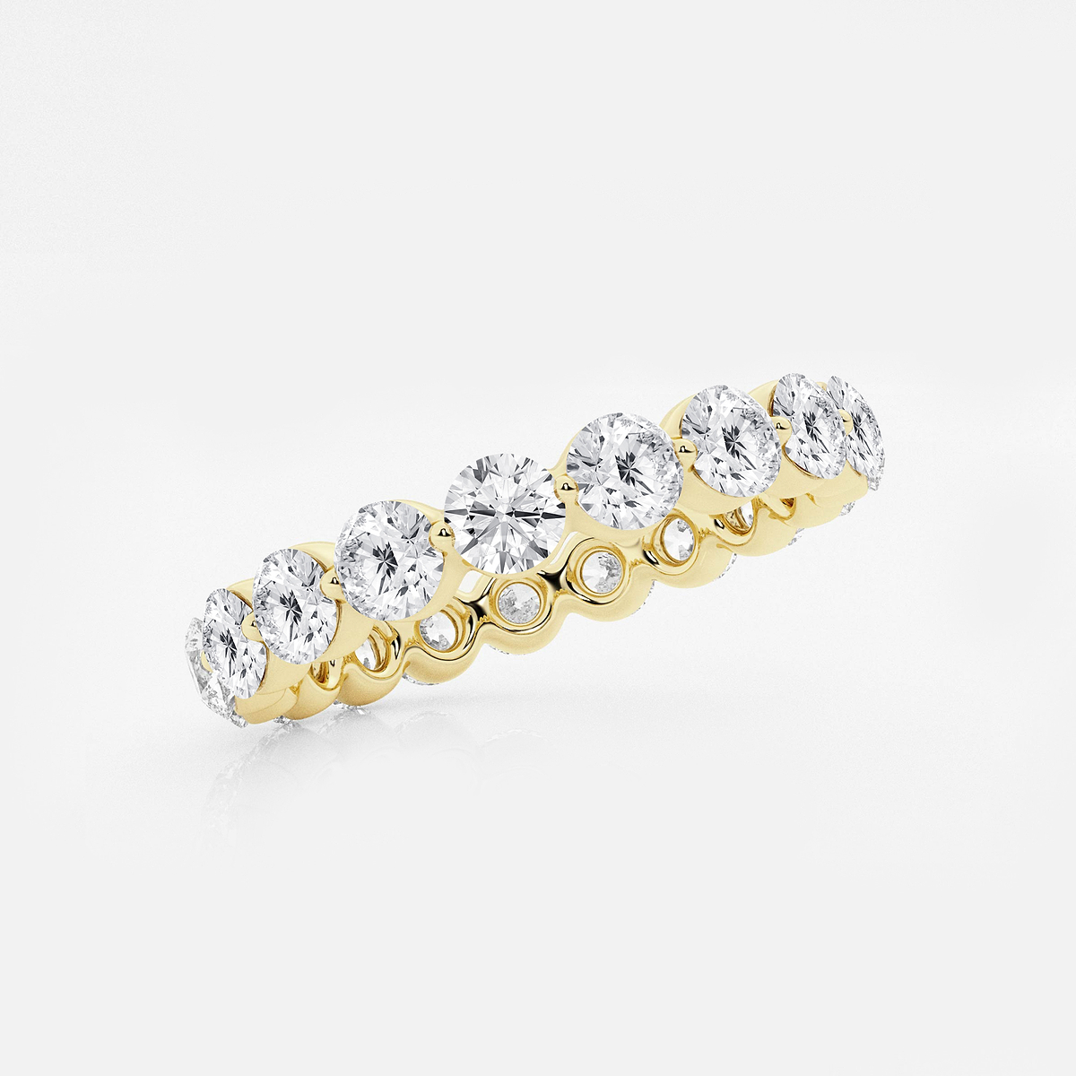 Additional Image 1 for  2 ctw Floating Round Lab Grown Diamond Eternity Band - 3mm Width