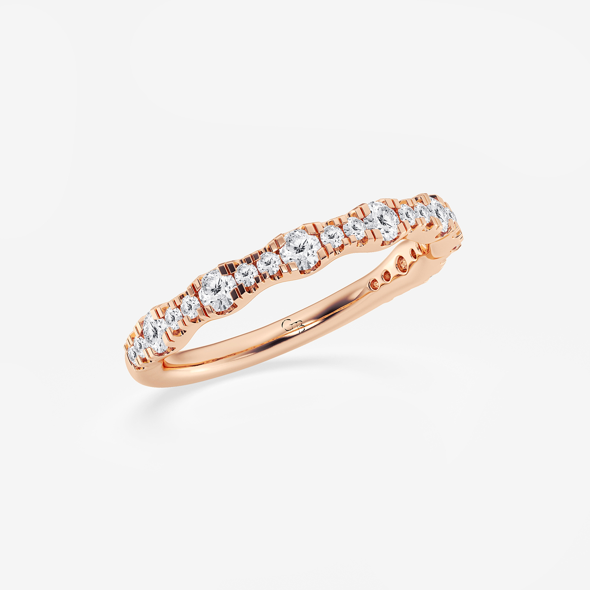 Additional Image 1 for  1/2 ctw Round Lab Grown Diamond Prong Set Wedding Band