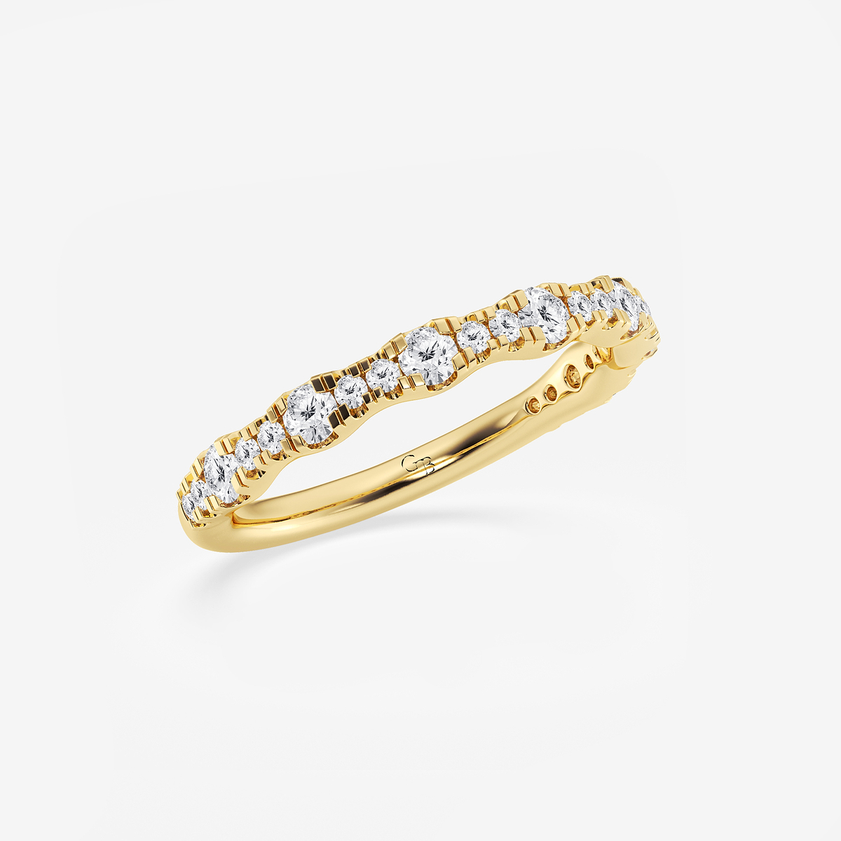 Additional Image 1 for  1/2 ctw Round Lab Grown Diamond Prong Set Wedding Band