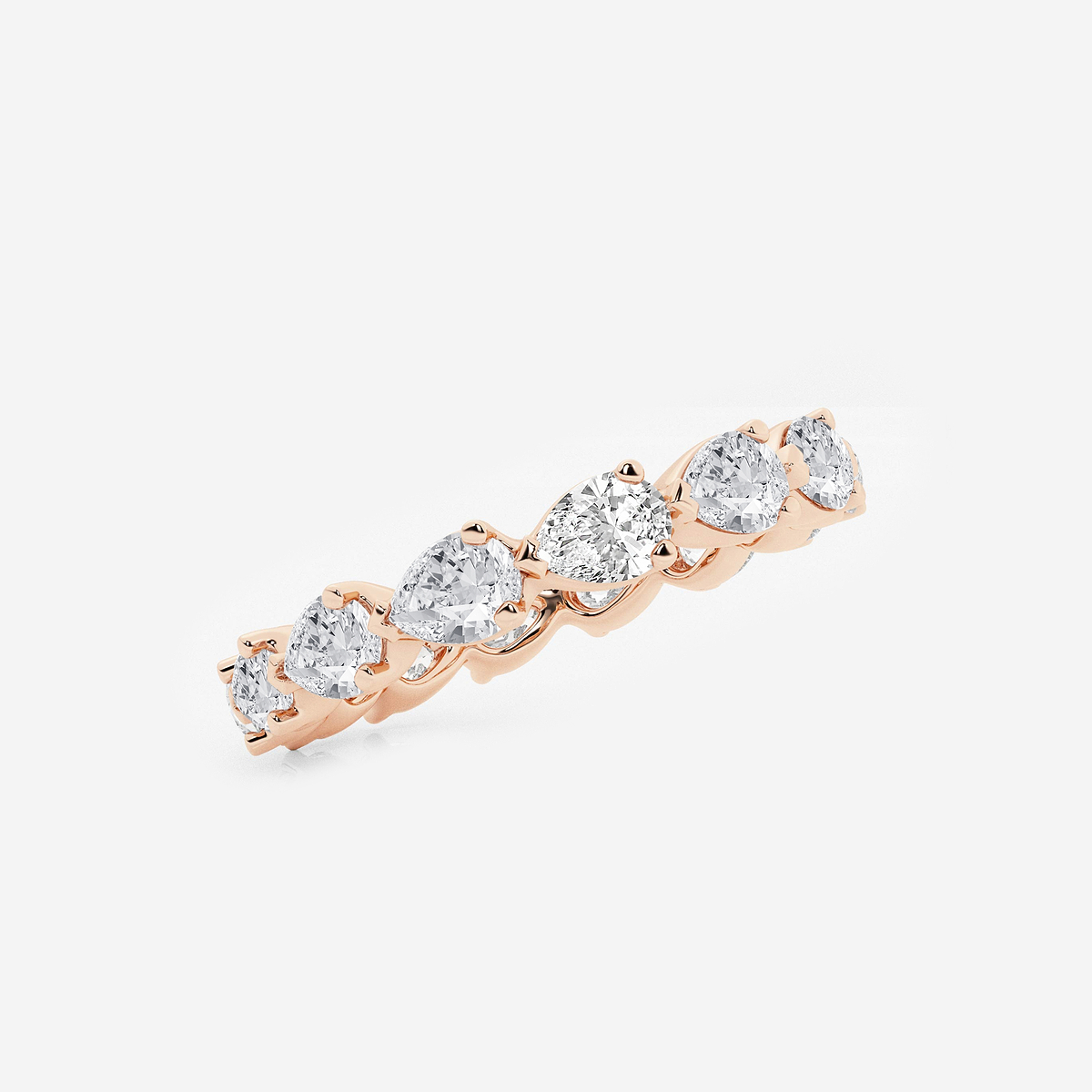 Additional Image 1 for  2 ctw Floating Pear Lab Grown Diamond Eternity Band - 2.8mm Width