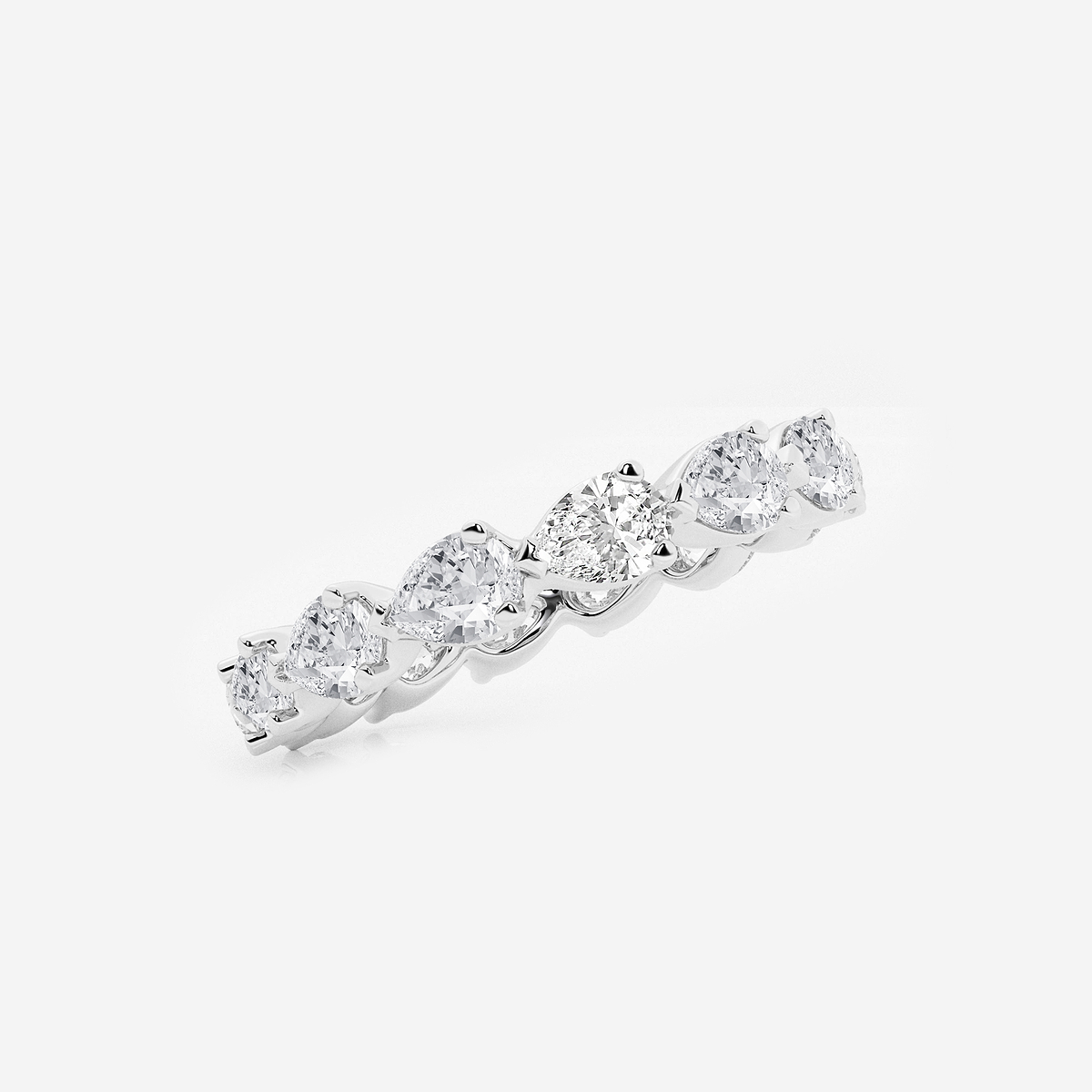 Additional Image 1 for  2 ctw Floating Pear Lab Grown Diamond Eternity Band - 2.8mm Width