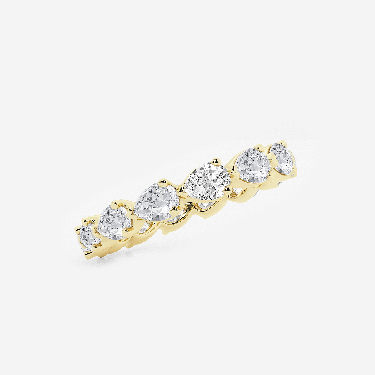 Additional Image 1 for  2 ctw Floating Pear Lab Grown Diamond Eternity Band - 2.8mm Width