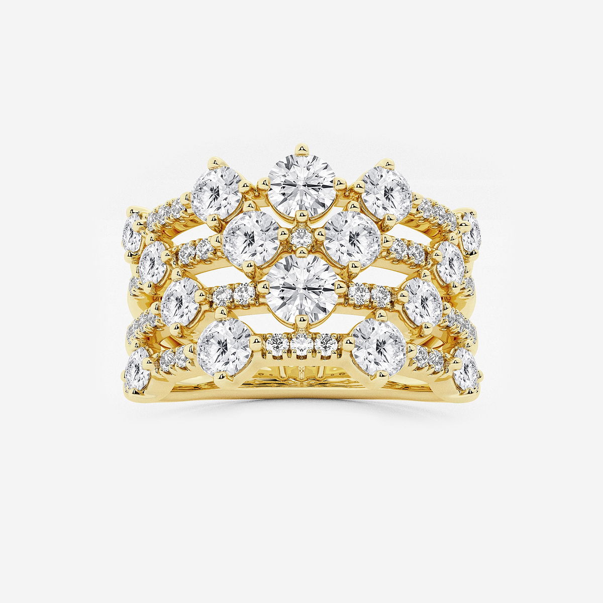 2 ctw Round Lab Grown Diamond Multi Row Band