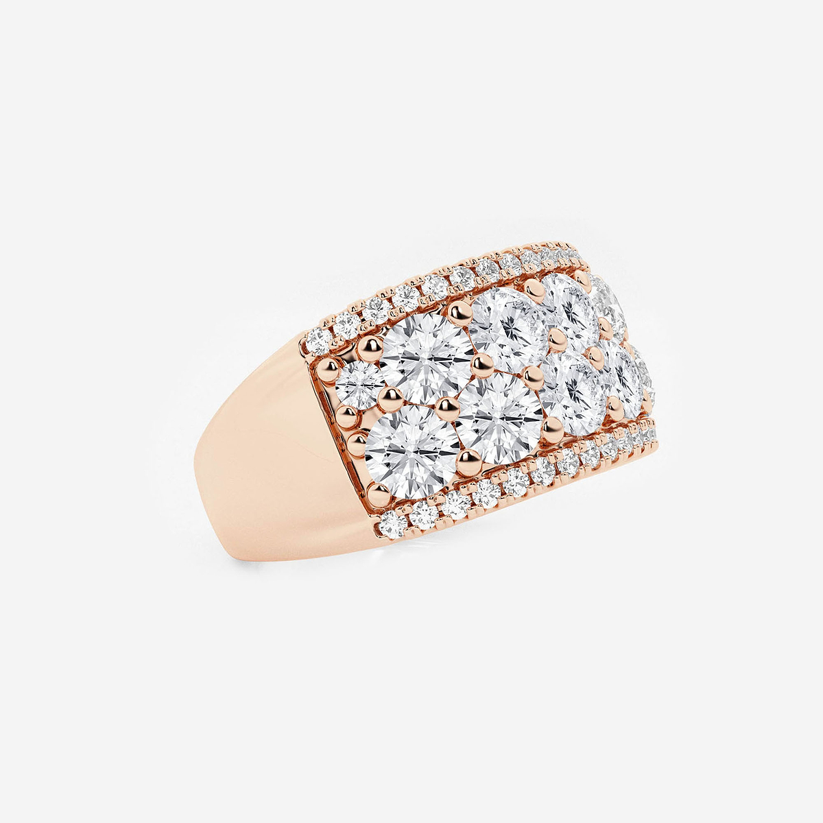 Additional Image 1 for  3 ctw Round Lab Grown Diamond Multi Row Band