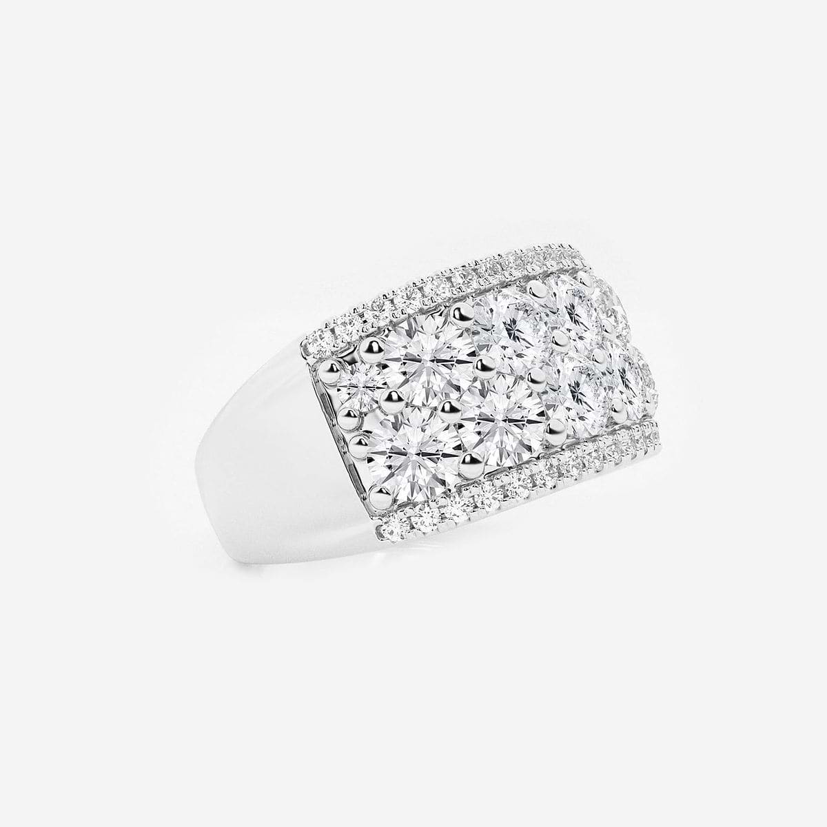 Additional Image 1 for  3 ctw Round Lab Grown Diamond Multi Row Fashion Band