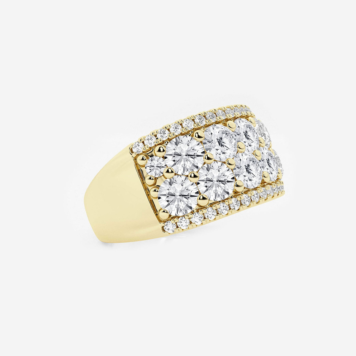 Additional Image 1 for  3 ctw Round Lab Grown Diamond Multi Row Band