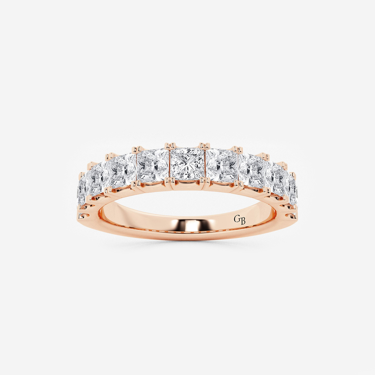 1 1/2 ctw Princess Lab Grown Diamond Eleven-Stone Wedding Band