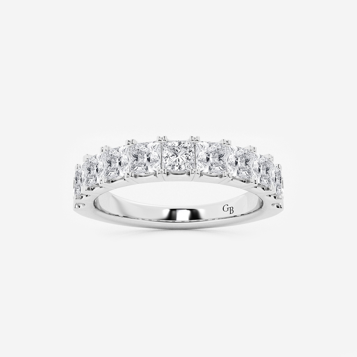 1 1/2 ctw Princess Lab Grown Diamond Eleven-Stone Wedding Band