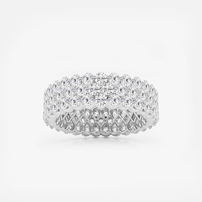 Multi Row Round Eternity Band