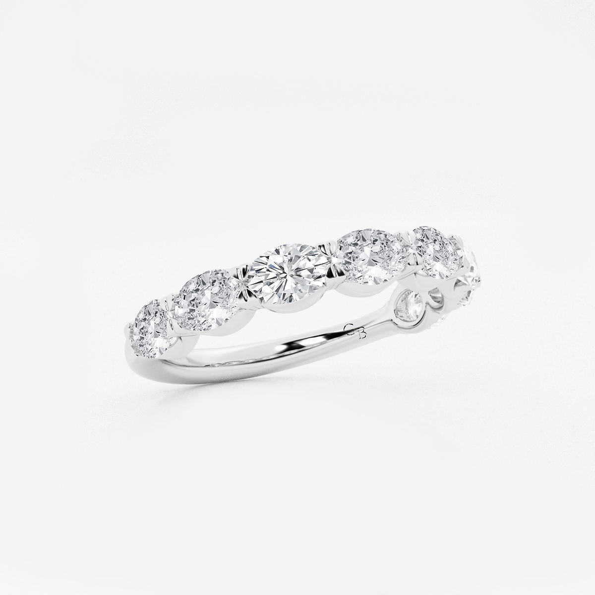 Additional Image 1 for  1 1/2 ctw Oval Lab Grown Diamond East-West Anniversary Band