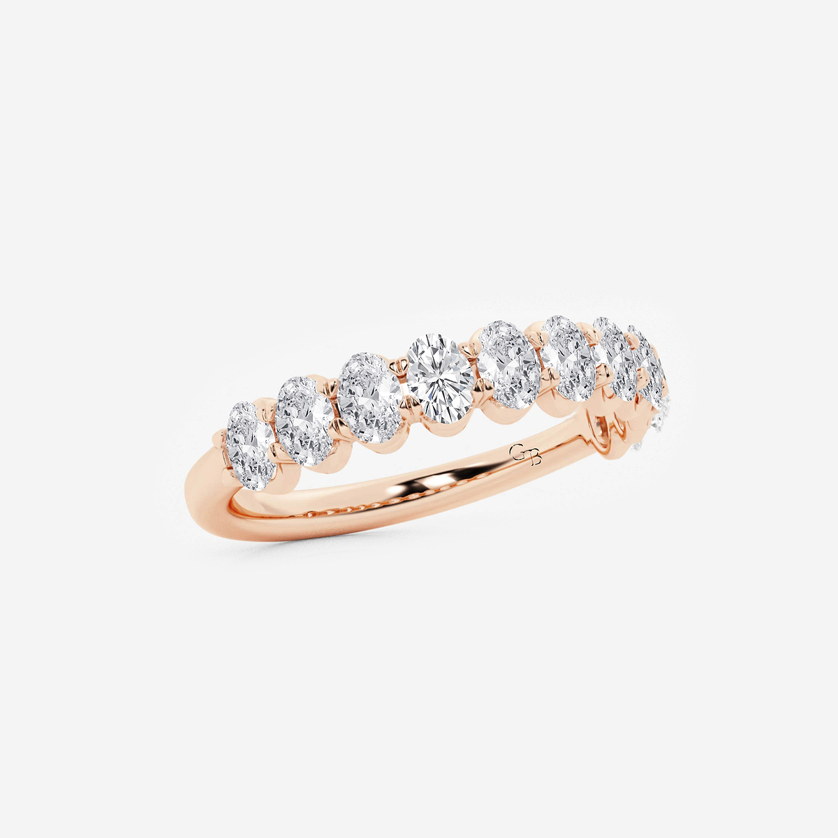 Additional Image 1 for  1 ctw Oval Lab Grown Diamond Wedding Band