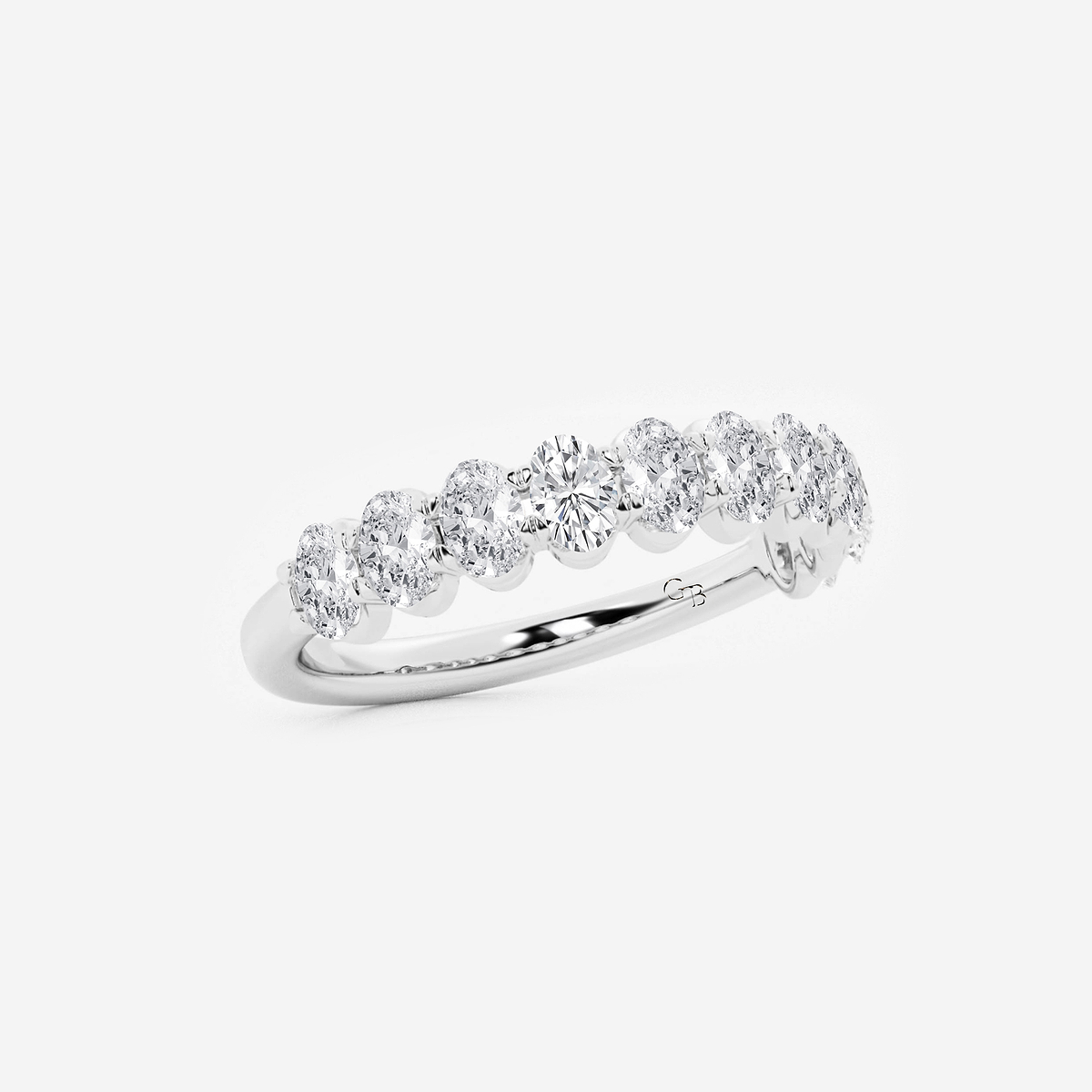 Additional Image 1 for  1 ctw Oval Lab Grown Diamond Wedding Band