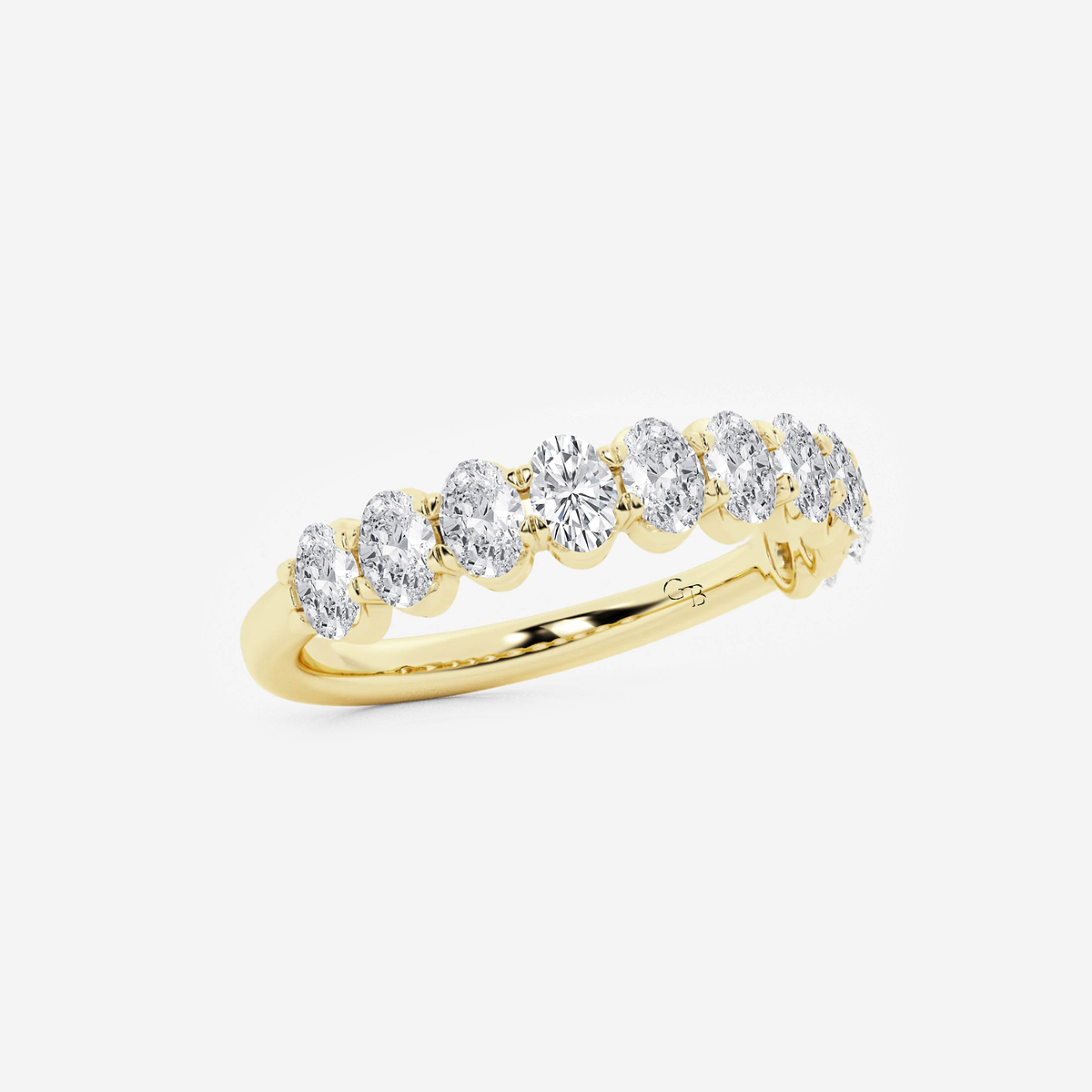 Additional Image 1 for  1 ctw Oval Lab Grown Diamond Wedding Band
