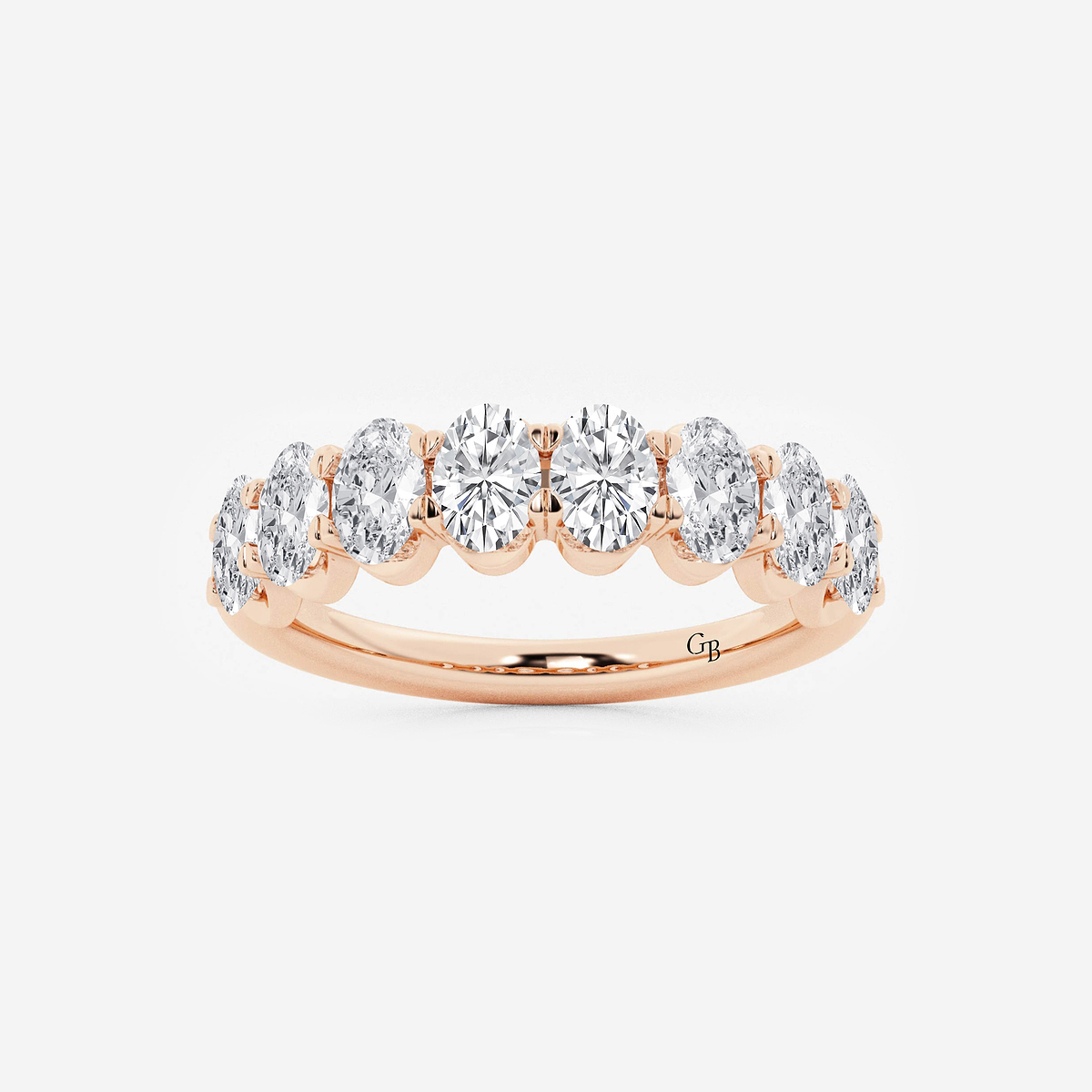 1 1/2 ctw Oval Lab Grown Diamond Anniversary Band
