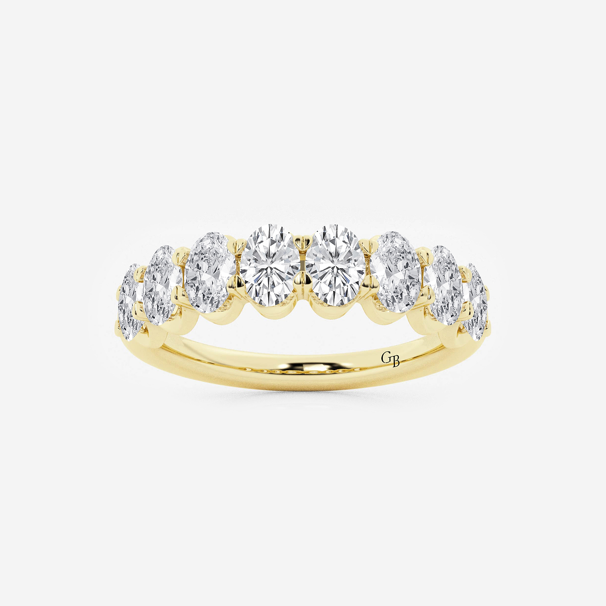 1 1/2 ctw Oval Lab Grown Diamond Anniversary Band